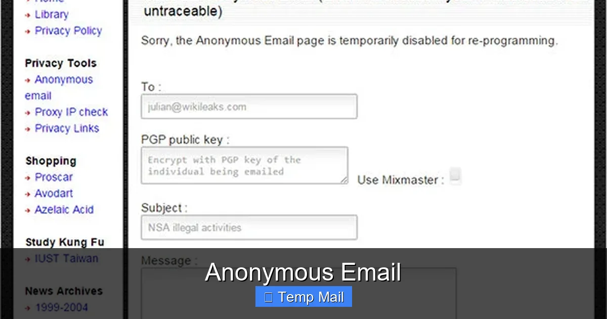 Anonymous Email