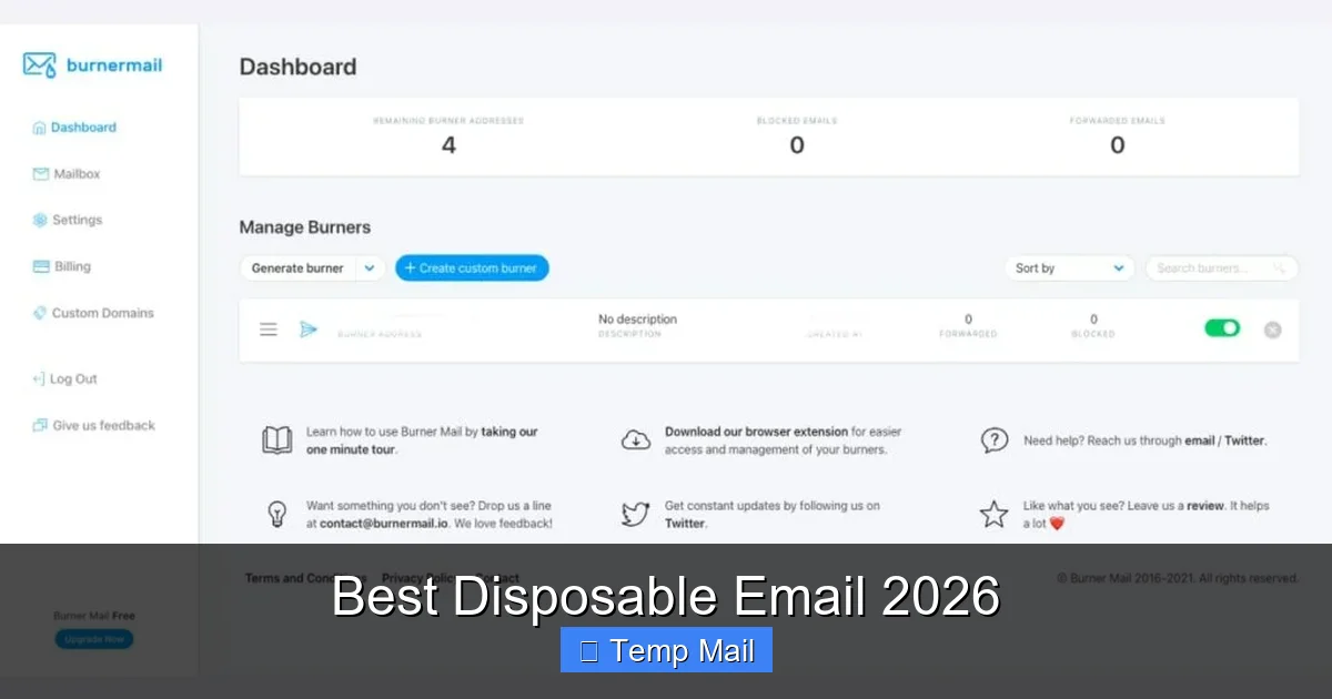 Best Disposable Email 2026