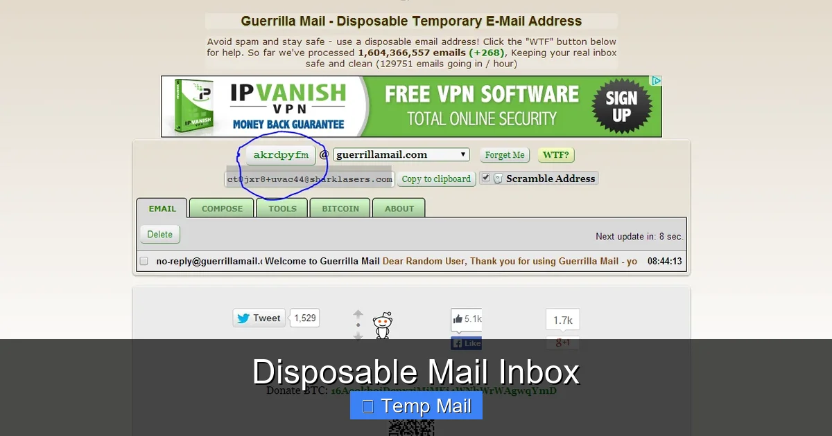 Disposable Mail Inbox