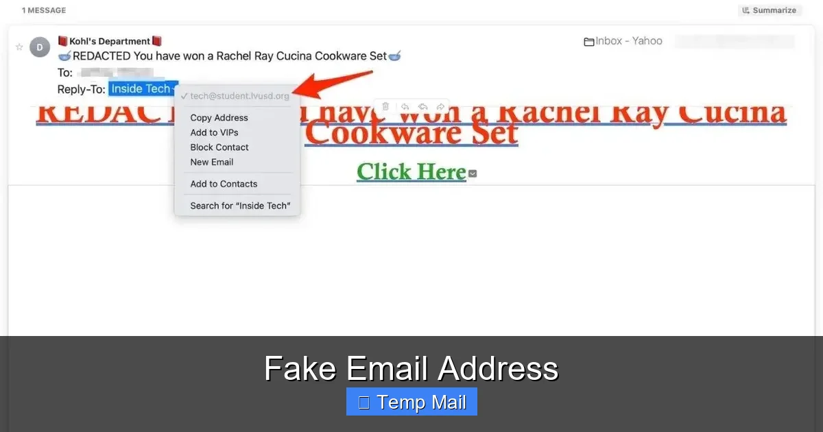 Fake Email Address