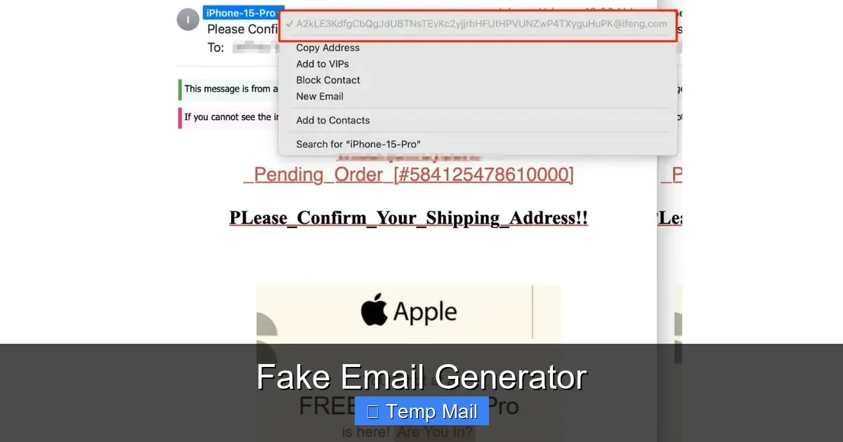Fake Email Generator