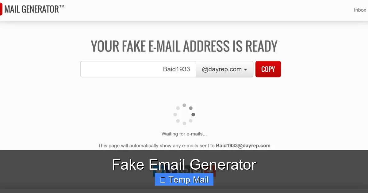 Fake Email Generator