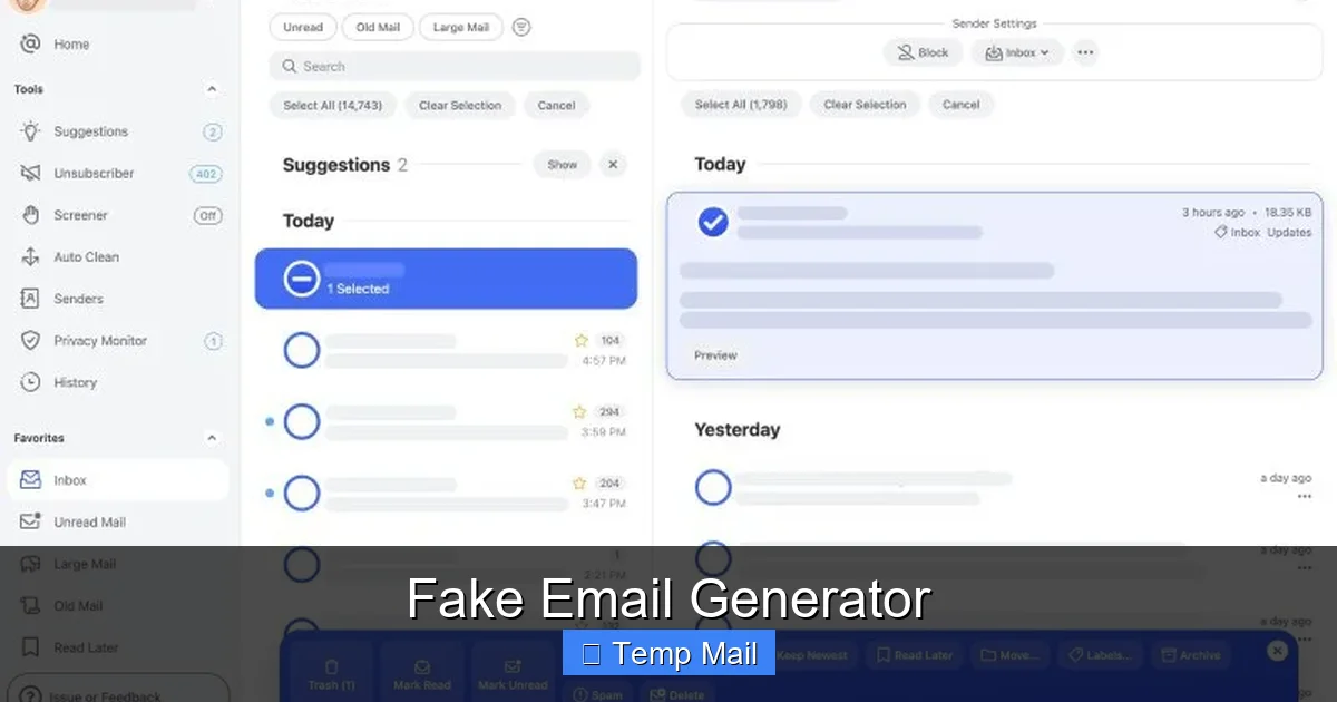Fake Email Generator