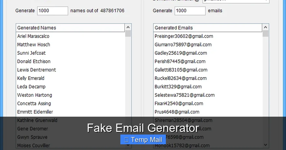 Fake Email Generator