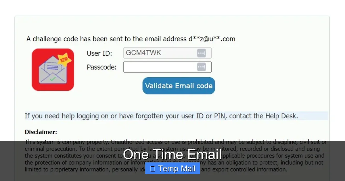 One Time Email