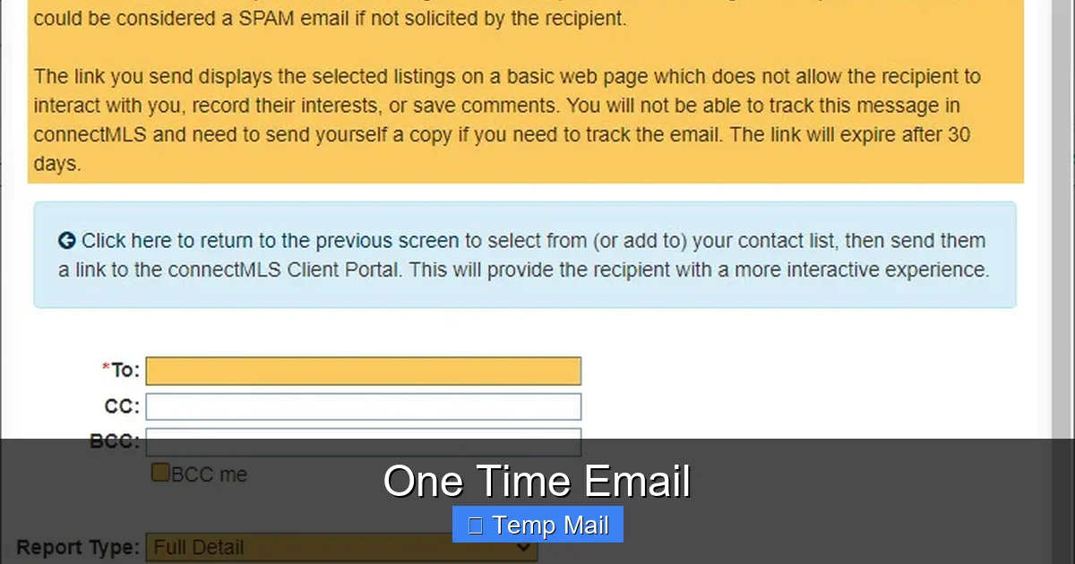 One Time Email