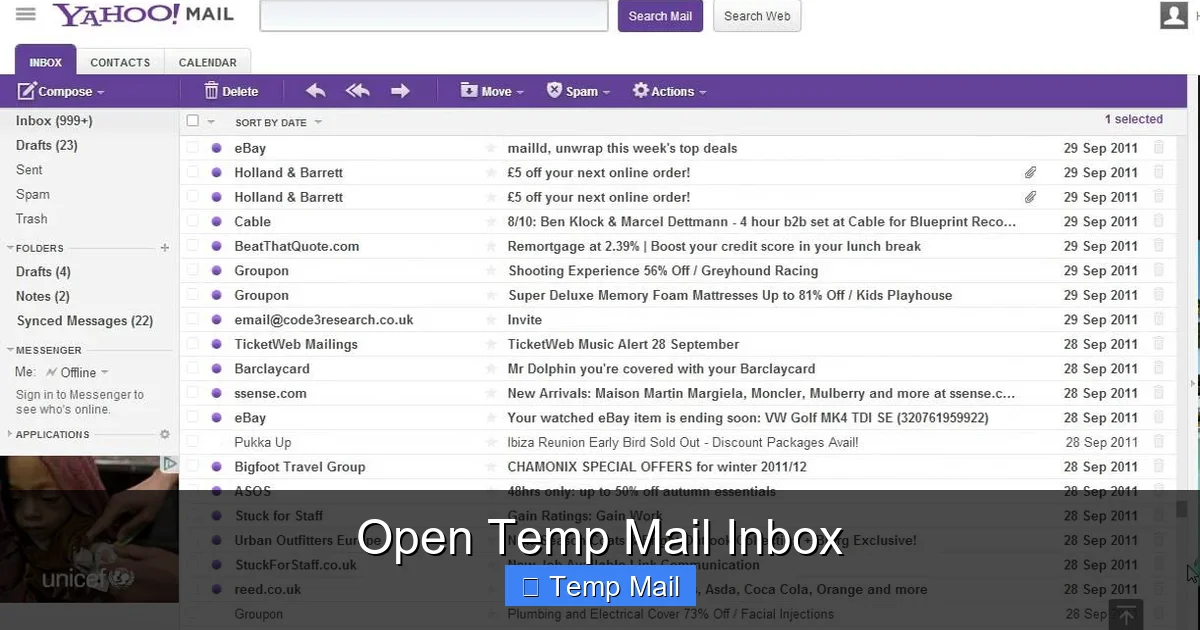 Open Temp Mail Inbox