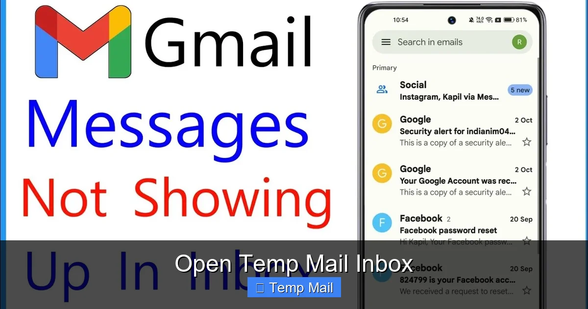 Open Temp Mail Inbox