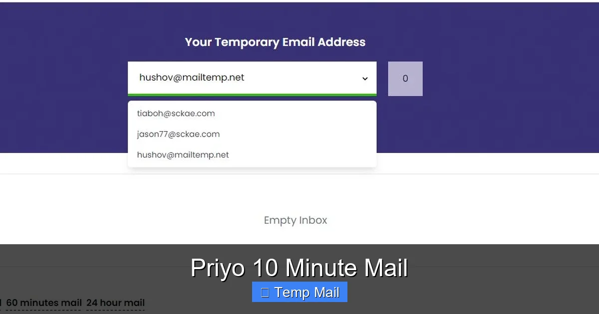 Priyo 10 Minute Mail