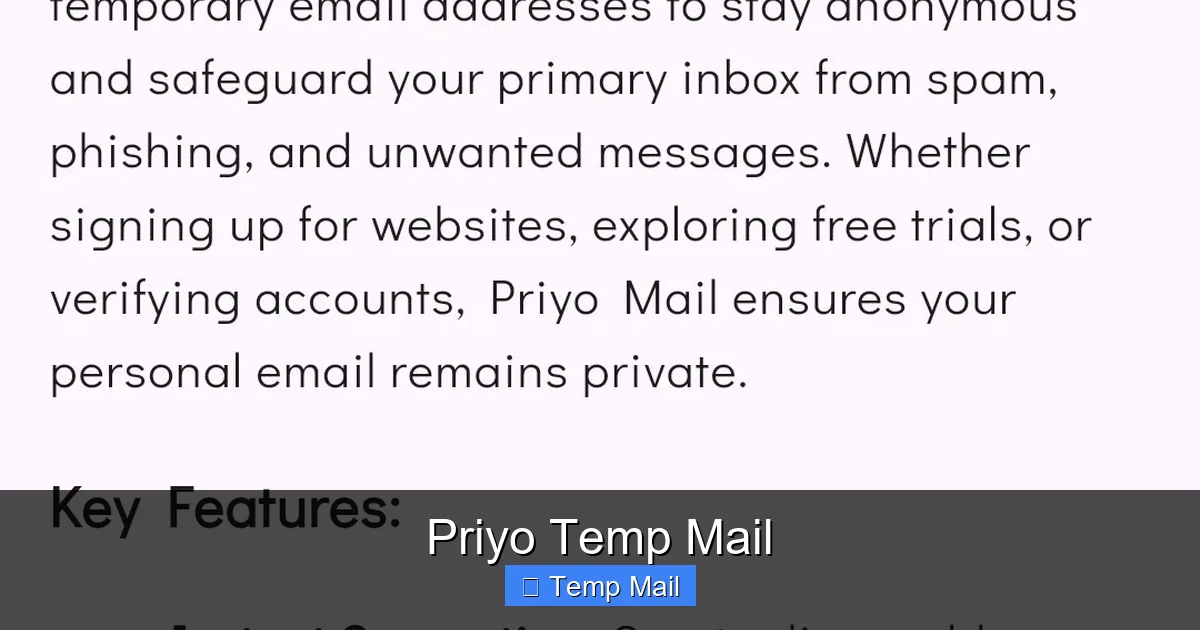 Priyo Temp Mail