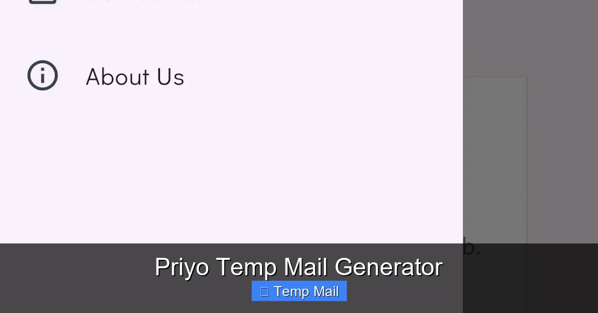 Priyo Temp Mail Generator