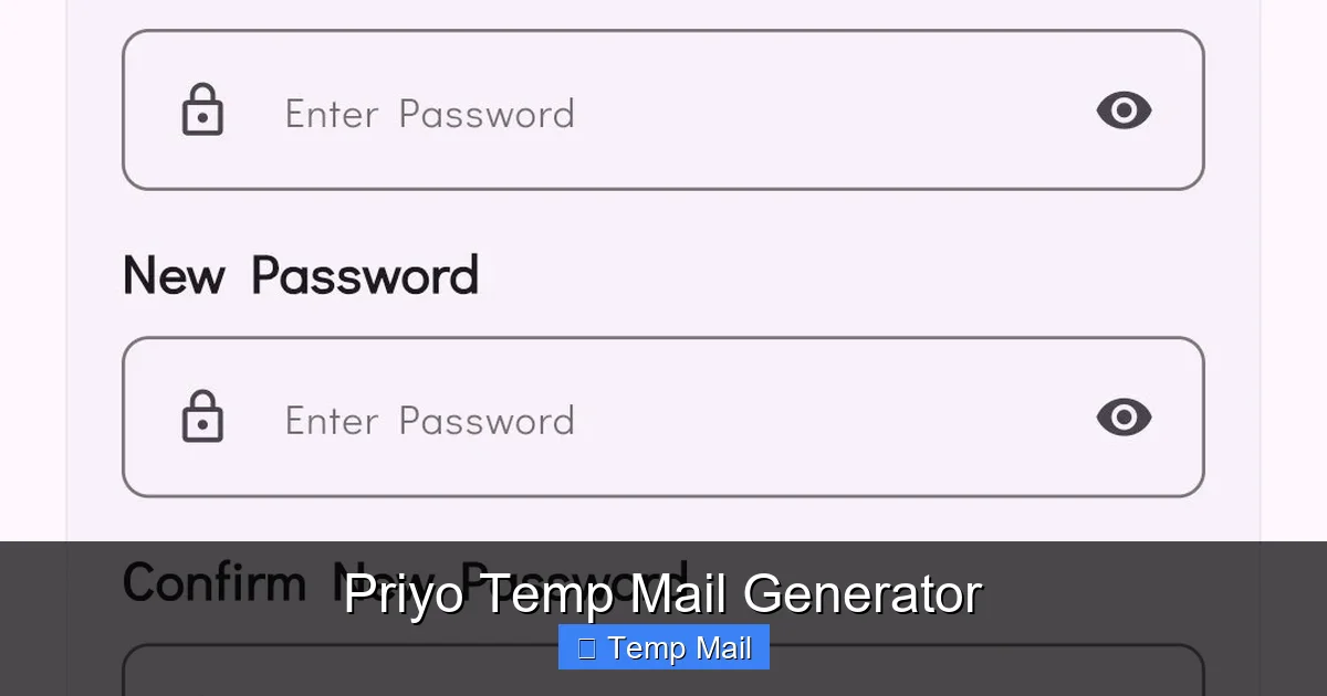 Priyo Temp Mail Generator