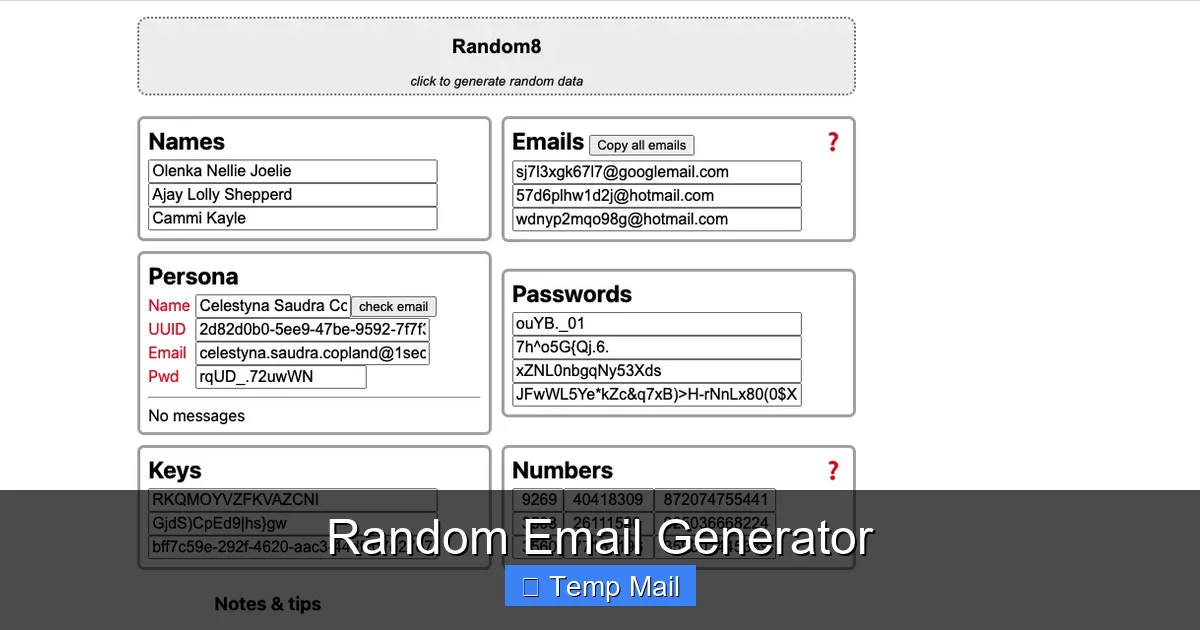 Random Email Generator
