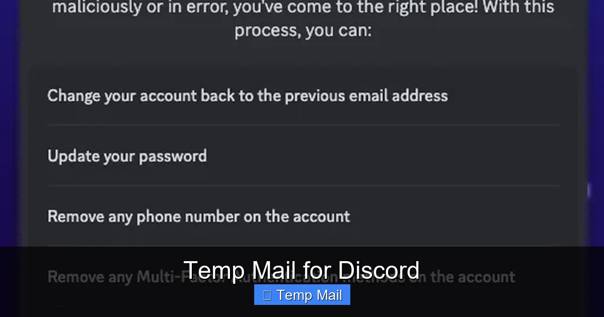Temp Mail for Discord