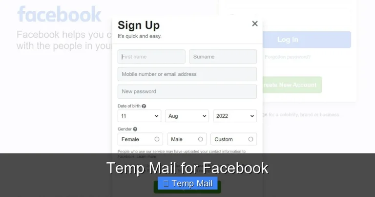 Temp Mail for Facebook
