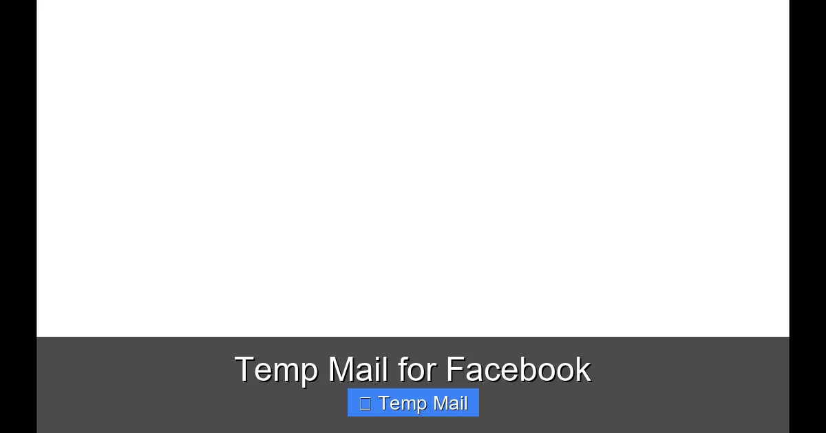 Temp Mail for Facebook