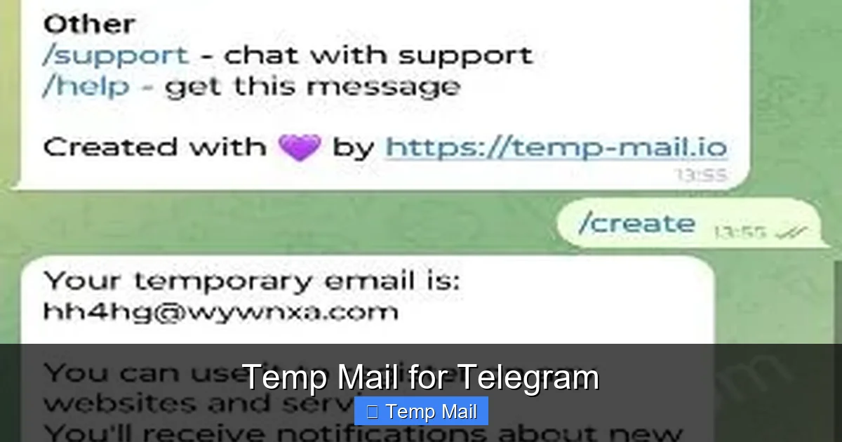 Temp Mail for Telegram
