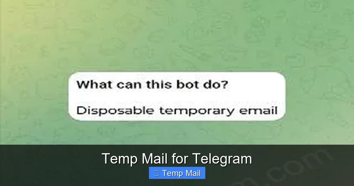 Temp Mail for Telegram