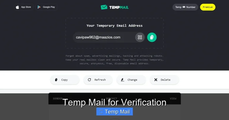 Temp Mail for Verification