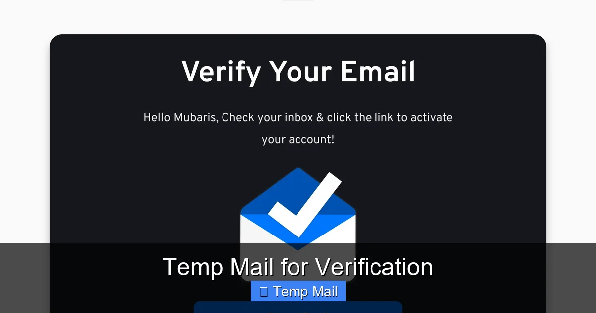 Temp Mail for Verification