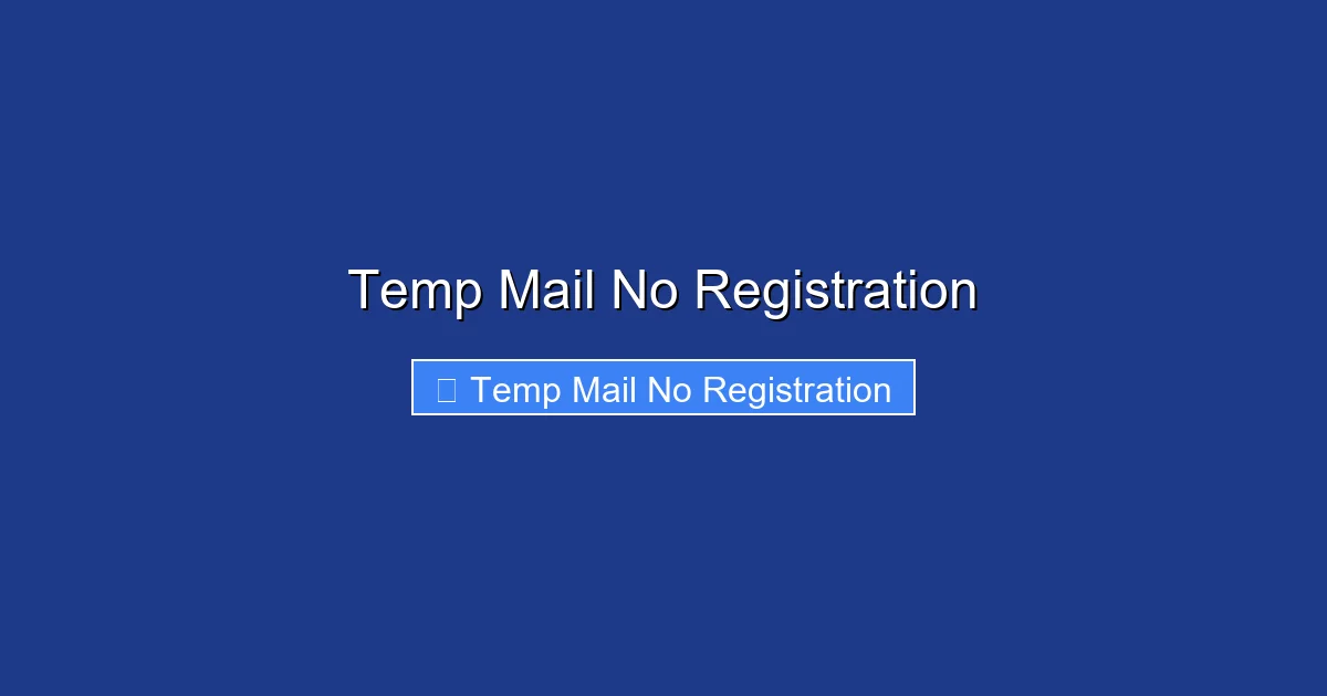 Temp Mail No Registration