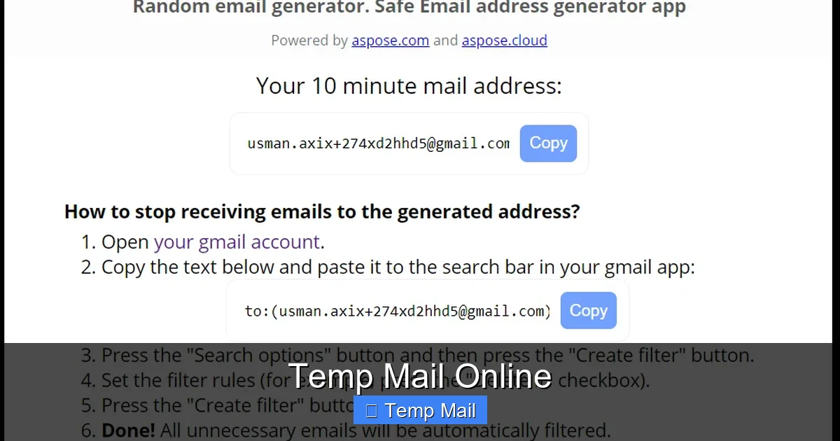 Temp Mail Online