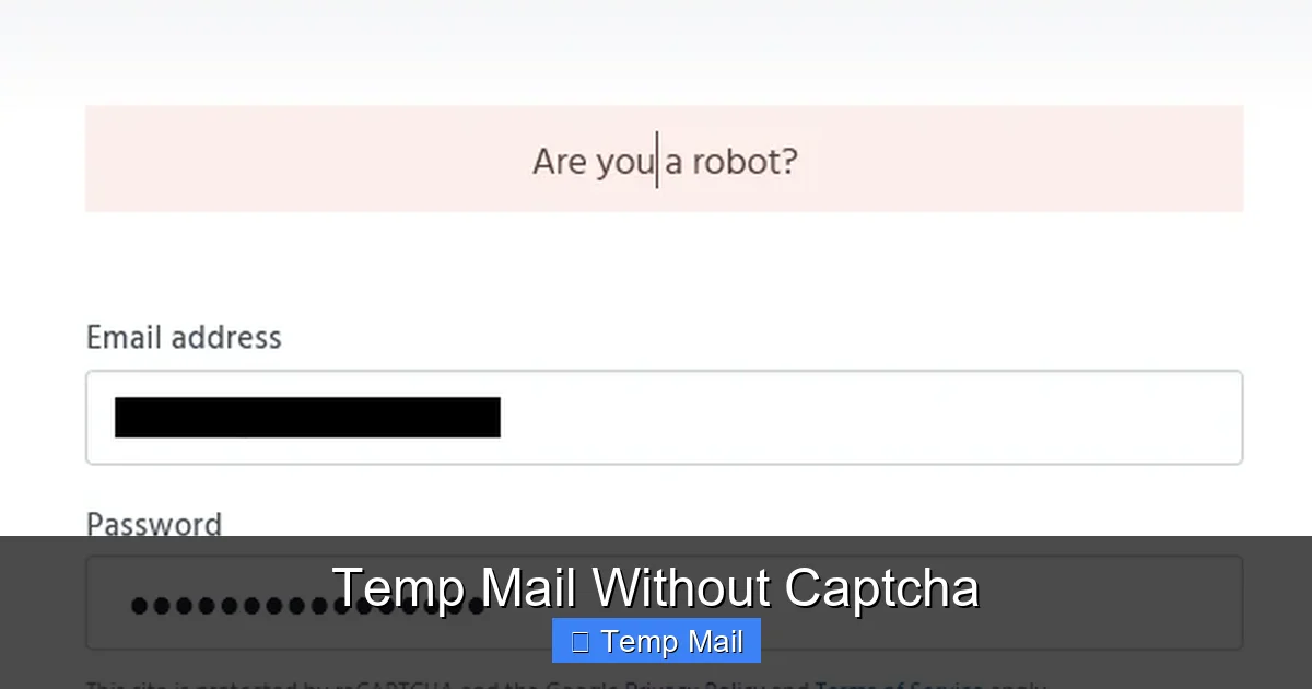 Temp Mail Without Captcha