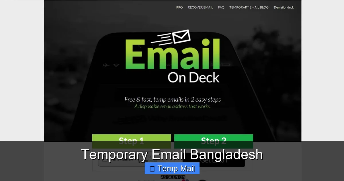 Temporary Email Bangladesh