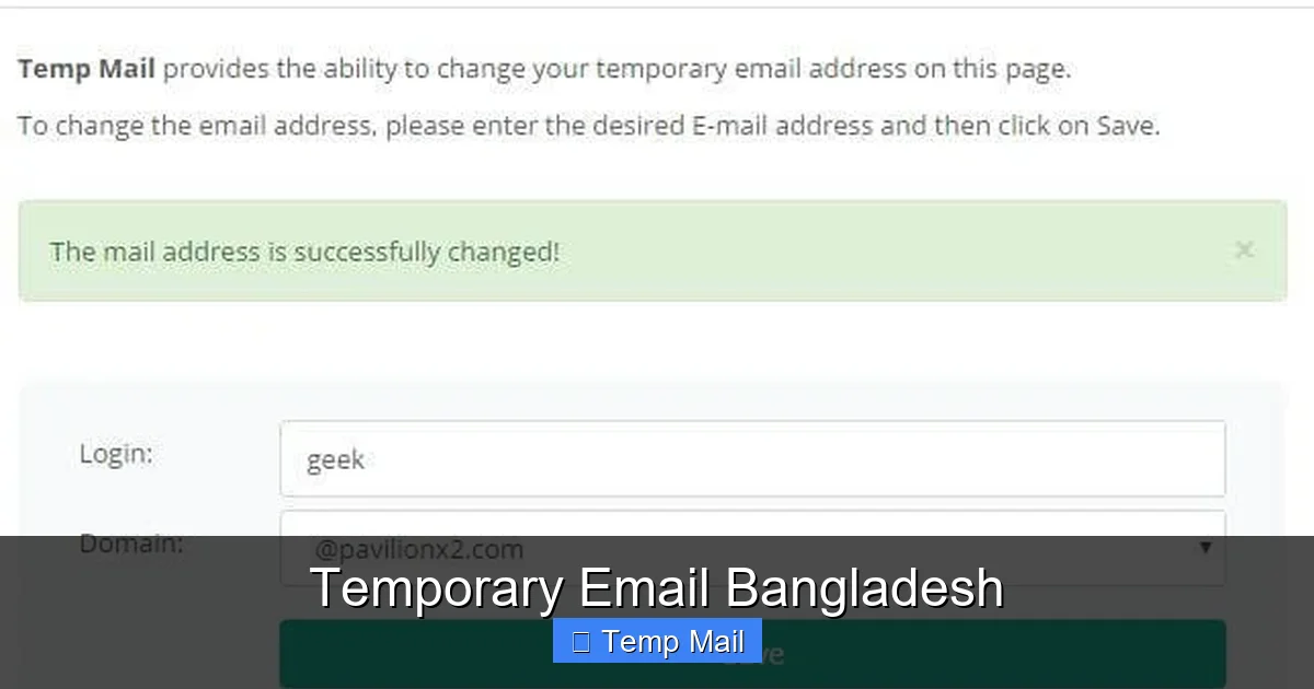 Temporary Email Bangladesh