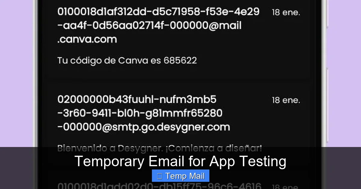 Temporary Email for App Testing