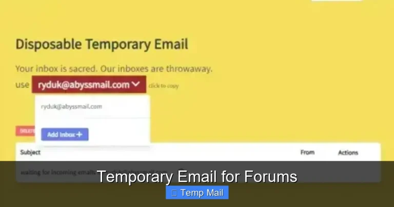 Temporary Email for Forums