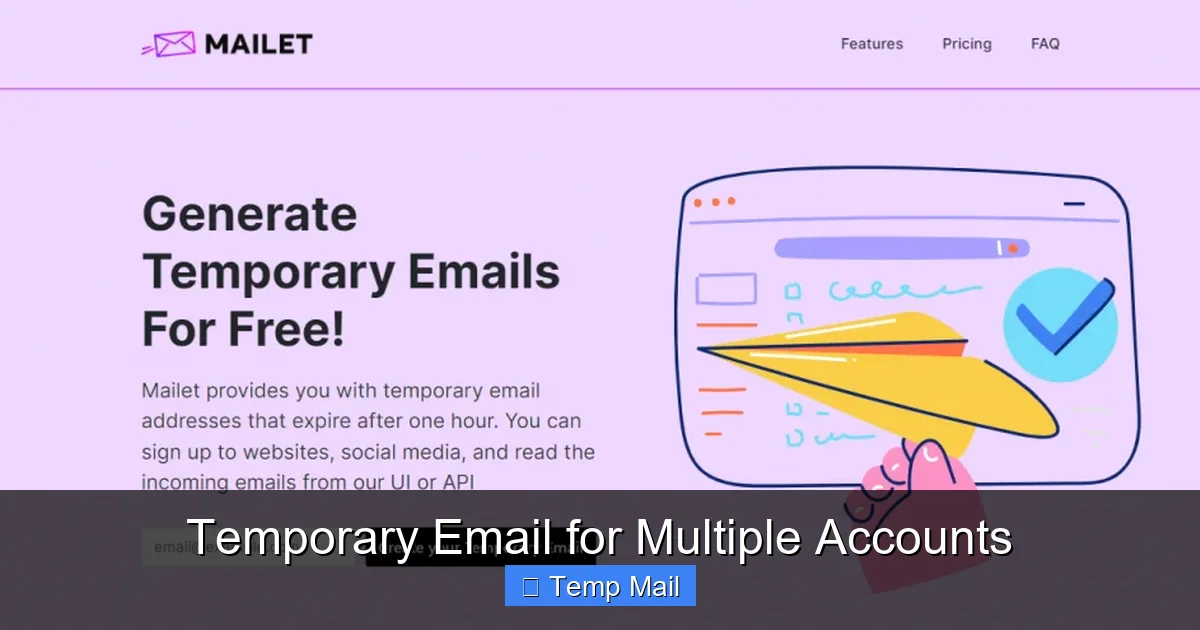 Temporary Email for Multiple Accounts