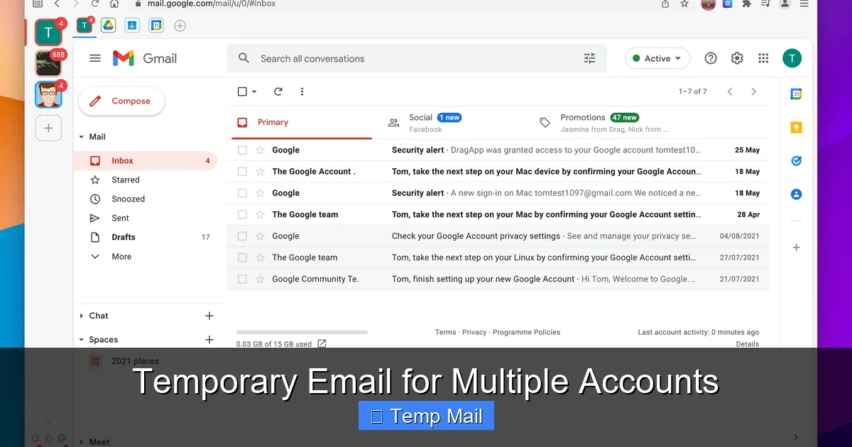 Temporary Email for Multiple Accounts