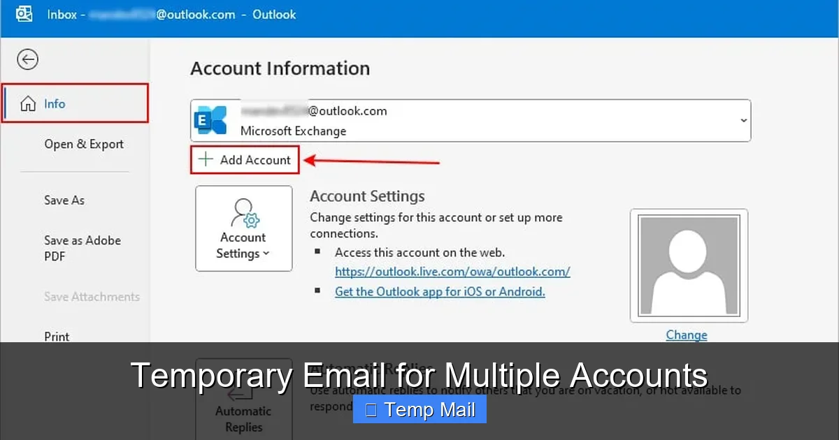 Temporary Email for Multiple Accounts