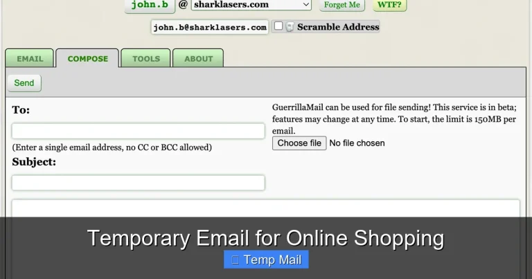 Temporary Email for Online Shopping