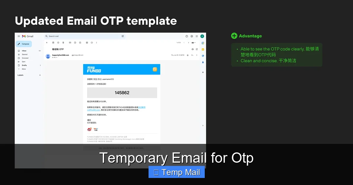 Temporary Email for Otp