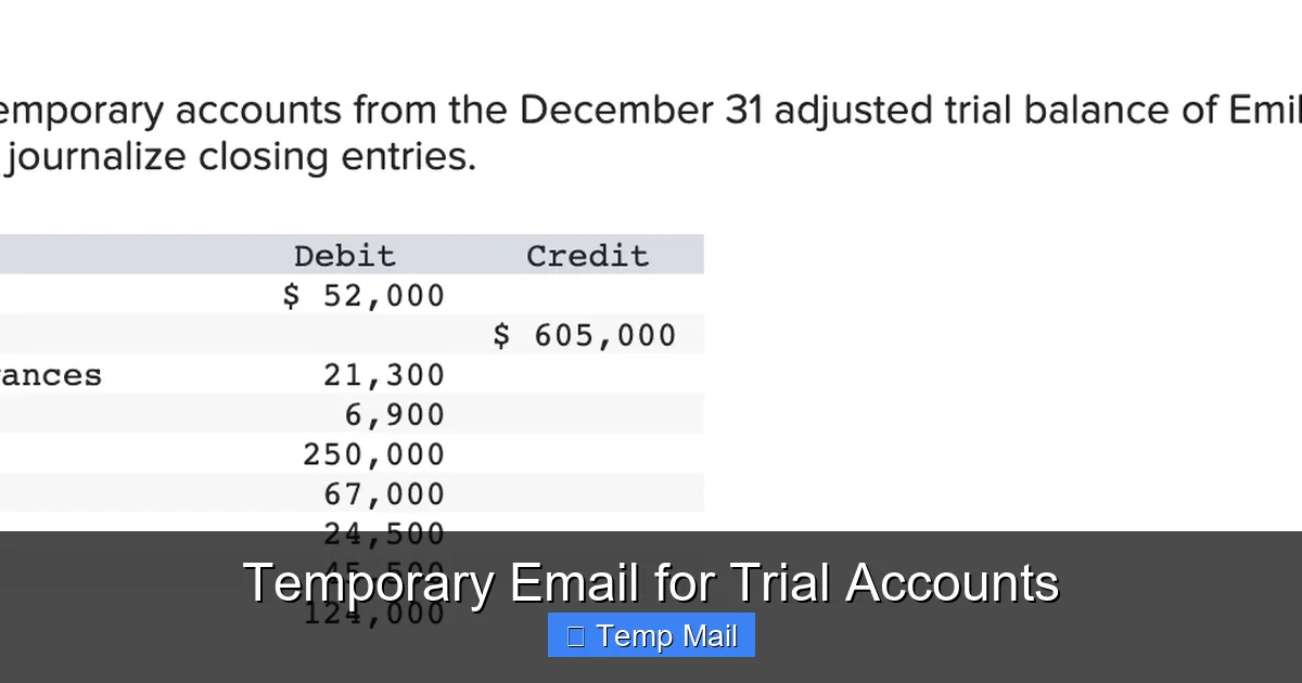 Temporary Email for Trial Accounts