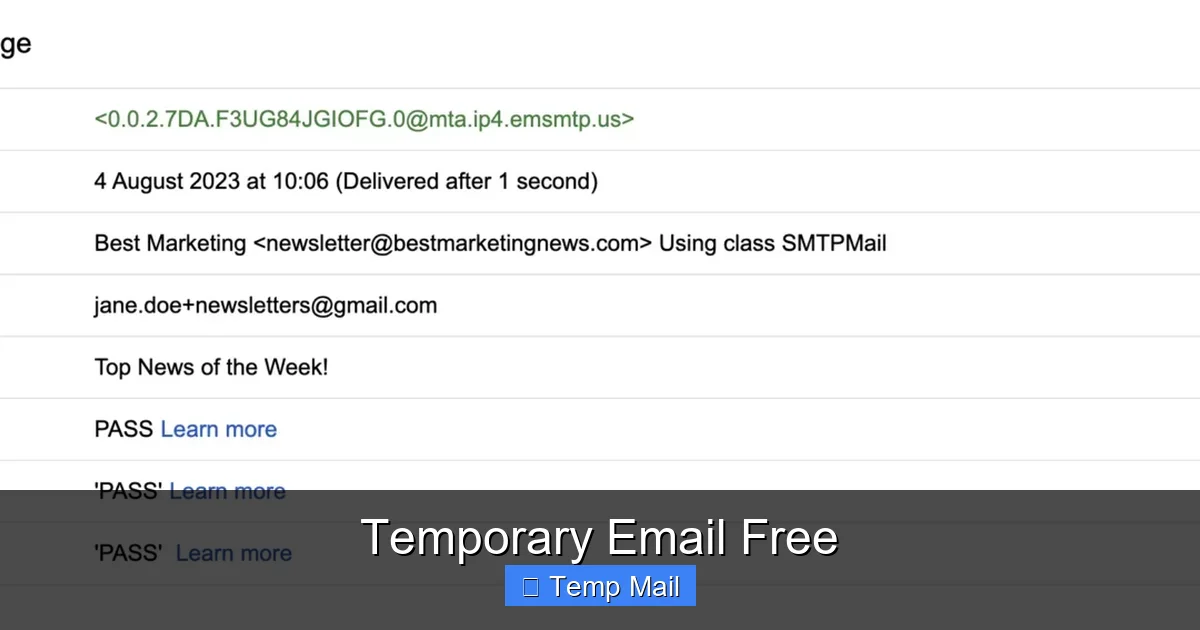 Temporary Email Free