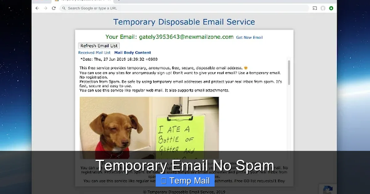 Temporary Email No Spam