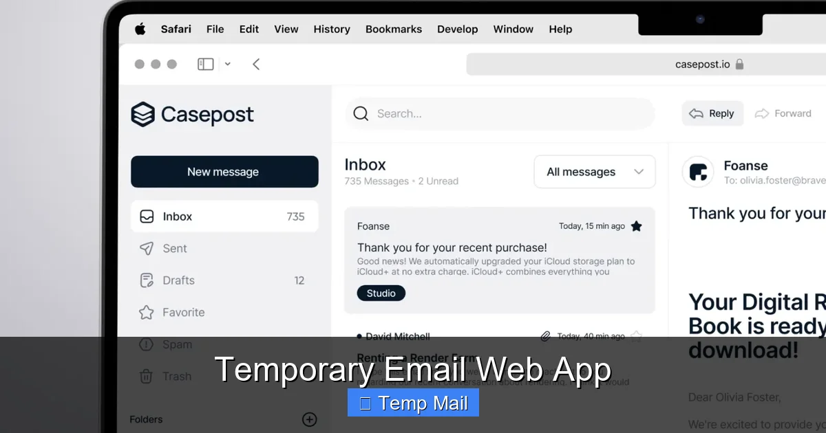 Temporary Email Web App