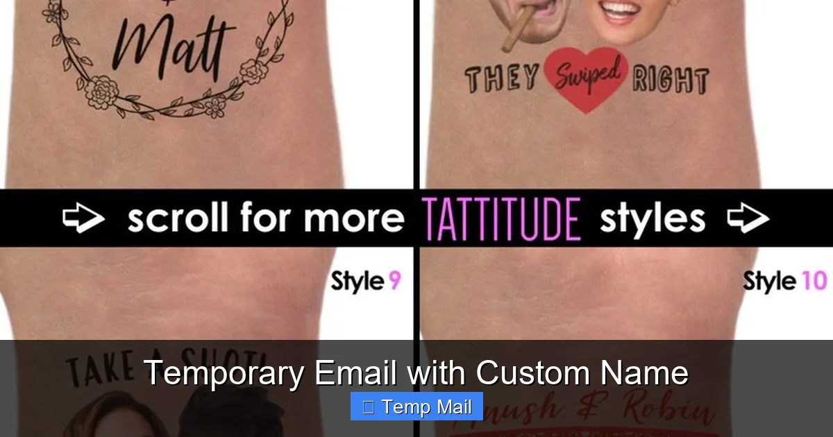 Temporary Email with Custom Name