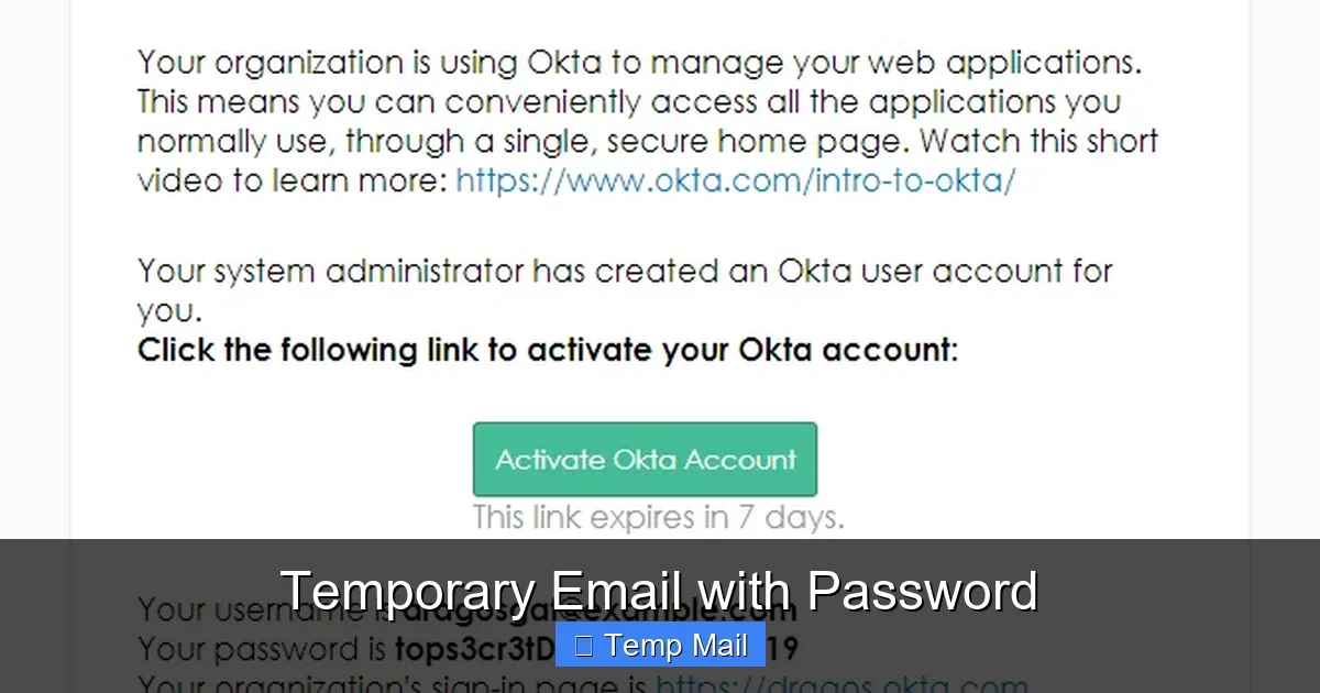 Temporary Email with Password