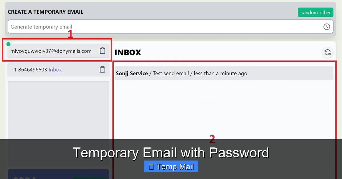 Temporary Email with Password
