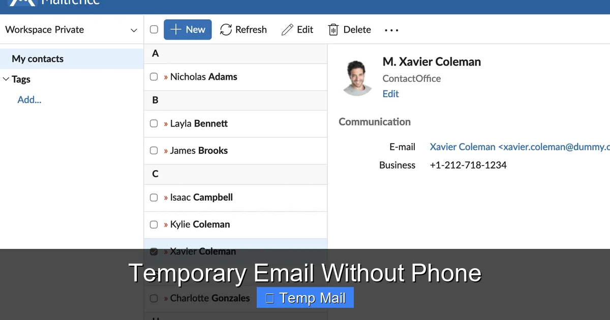 Temporary Email Without Phone