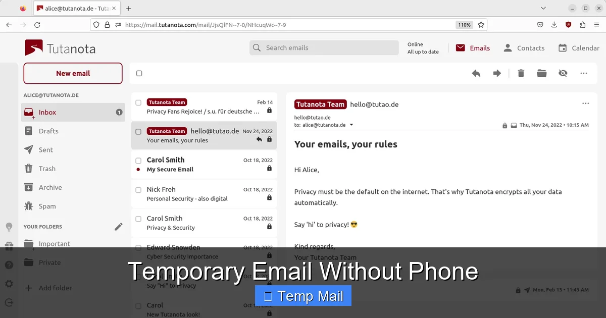 Temporary Email Without Phone