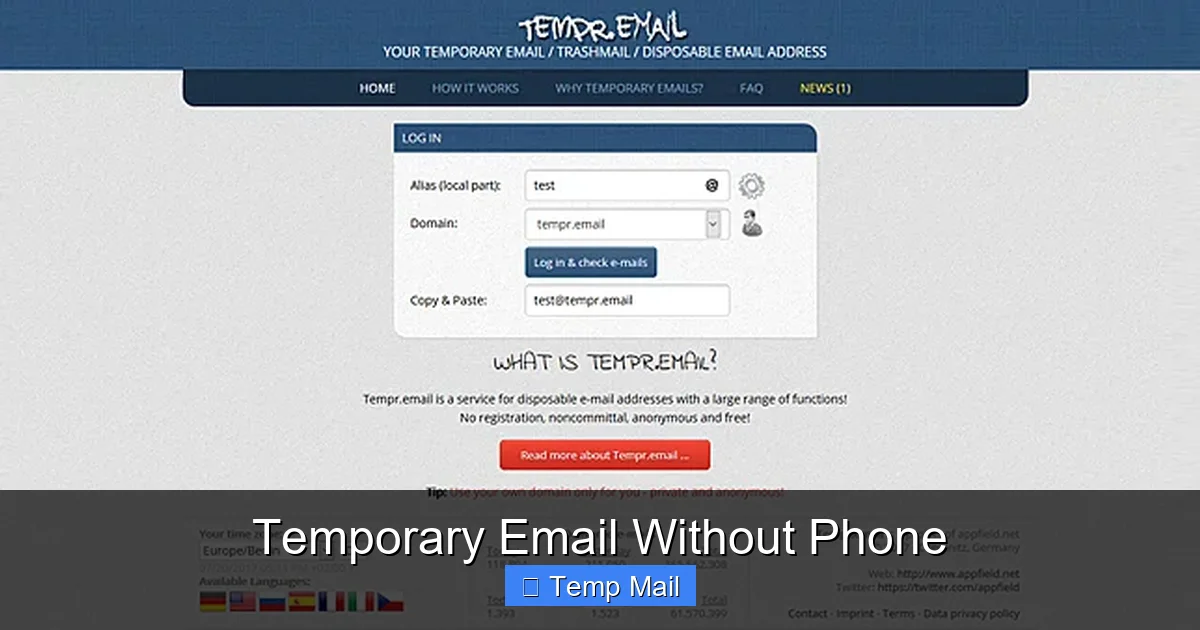 Temporary Email Without Phone